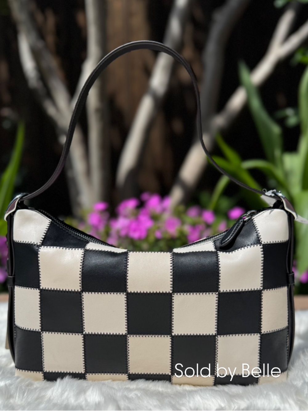 NWT Coachtopia Alter Ego Checkerboard Slouchy Shoulder Bag - Picture 2 of 5